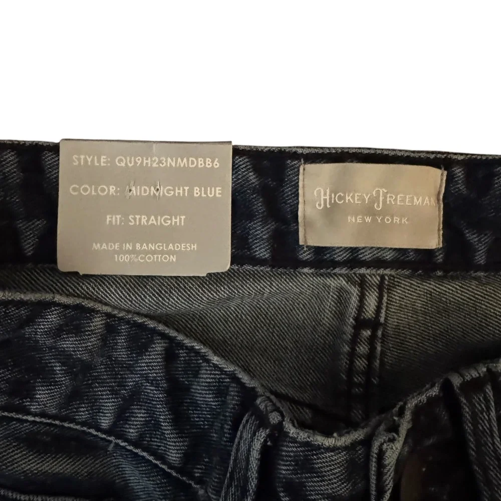 Hickey Freeman Womens Jeans Straight Fit Midnight Blue Denim Cotton 28X30 NWT